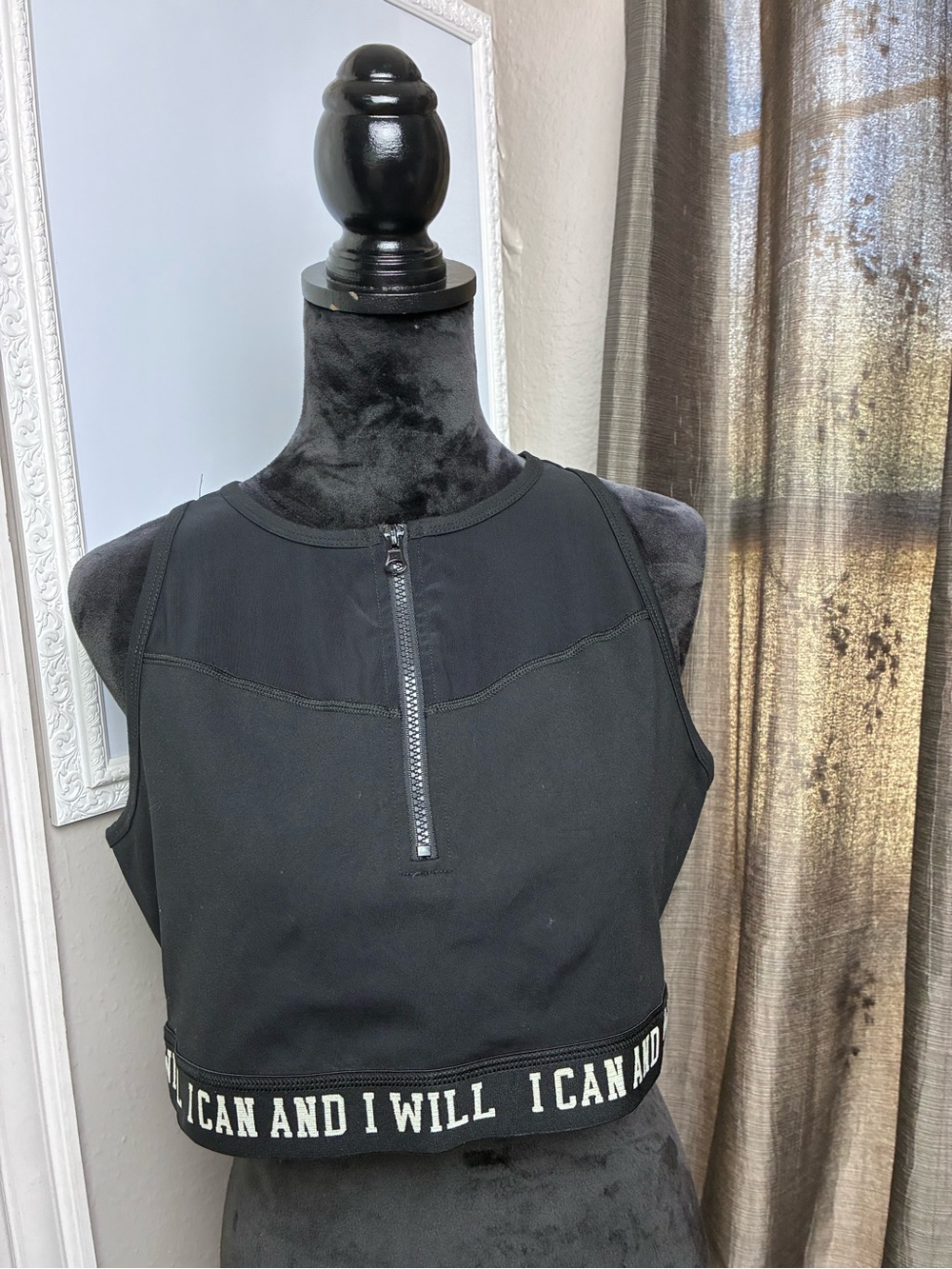 Torrid I Can And I Will Black Athletic Crop Tank Top XXL